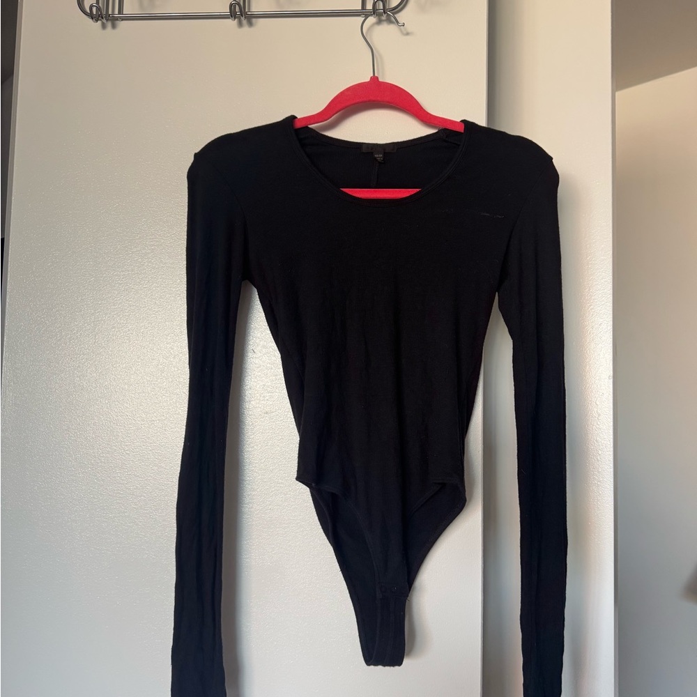 ATM Anthony Thomas Melillo Long Sleeve Black Bodysuit